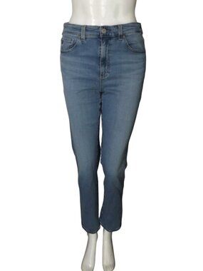 AG Jeans, 27, Saige Straight leg, High Waist, Serene Wash/Med-Light Blue,Pockets